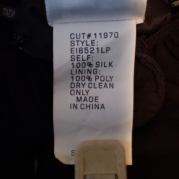 Tadashi black silk halter dress with tiered ruffles - Picture 7 of 8